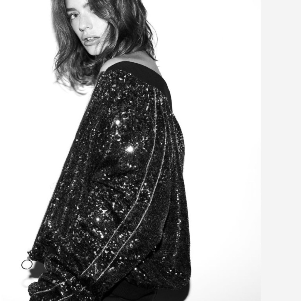 The Kooples Sequined Bomber Jacket